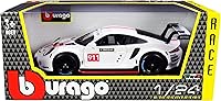 Vista 4 de Bburago Bburago 28013 - Modelos de autos fundidos a presión Porsche 911 RSR GT #911 White Race Series 124