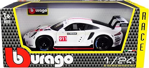 Miniatura 4 de Bburago Bburago 28013 - Modelos de autos fundidos a presión Porsche 911 RSR GT #911 White Race Series 124
