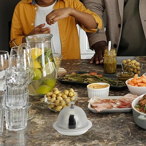 Miniatura 9 de Cabilock Plato de cerámica con mantequilla y queso, plato de postre redondo, tapa práctica para condimentos con sabor a soja