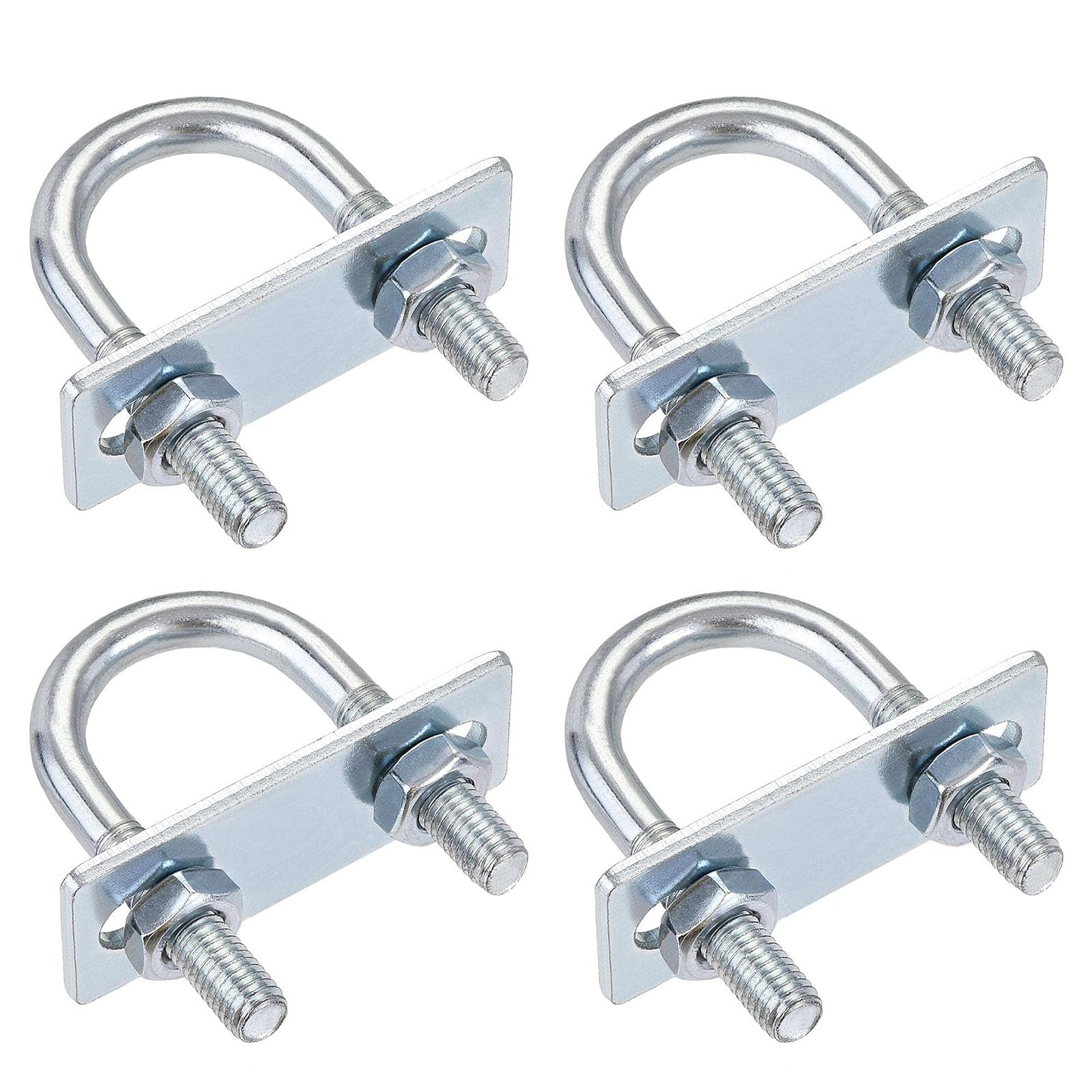 TA-VIGOR 4 sets M8 Round U-Bolts, 27mm Inner Width 59mm Length Steel U-Bolts with Nut
