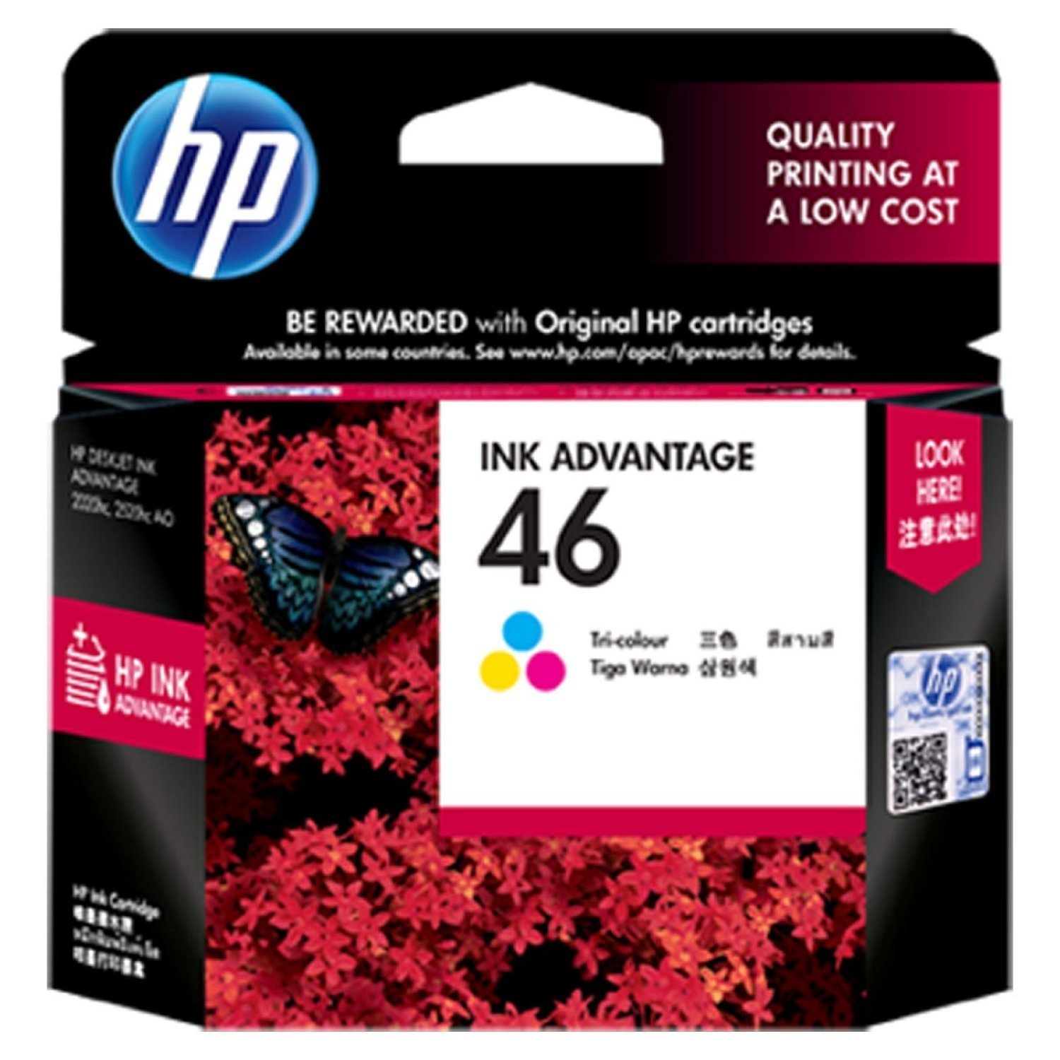 HP 46 Tri-color Original Ink Advantage Cartridge