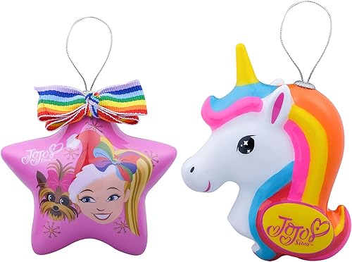 Ruz Blues Clues - Juego de adornos de Navidad azules y magenta, decoración de árbol para interiores y exteriores y decoración navideña para el