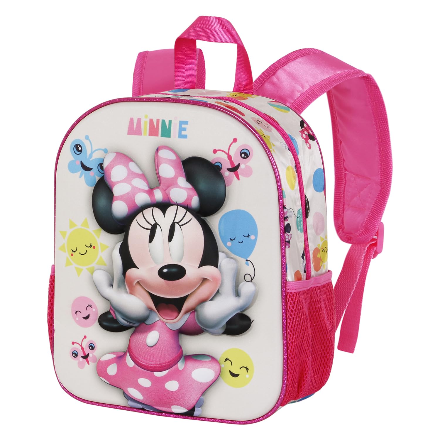Disney Minnie Mouse Laugh-Mochila 3D Pequeña, Multicolor, 26 x 31 cm, Capacidad 8.5 L