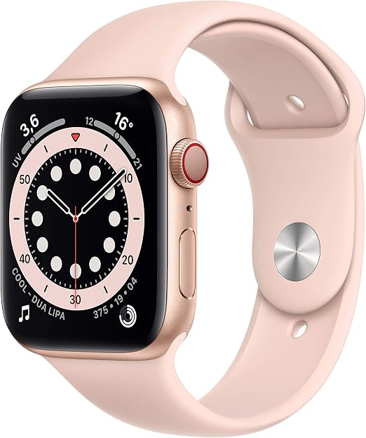 Apple Watch Series 6 (GPS + Cellular, 44 mm) Cassa in alluminio color oro  con Cinturino Sport rosa sabbia : Amazon.it