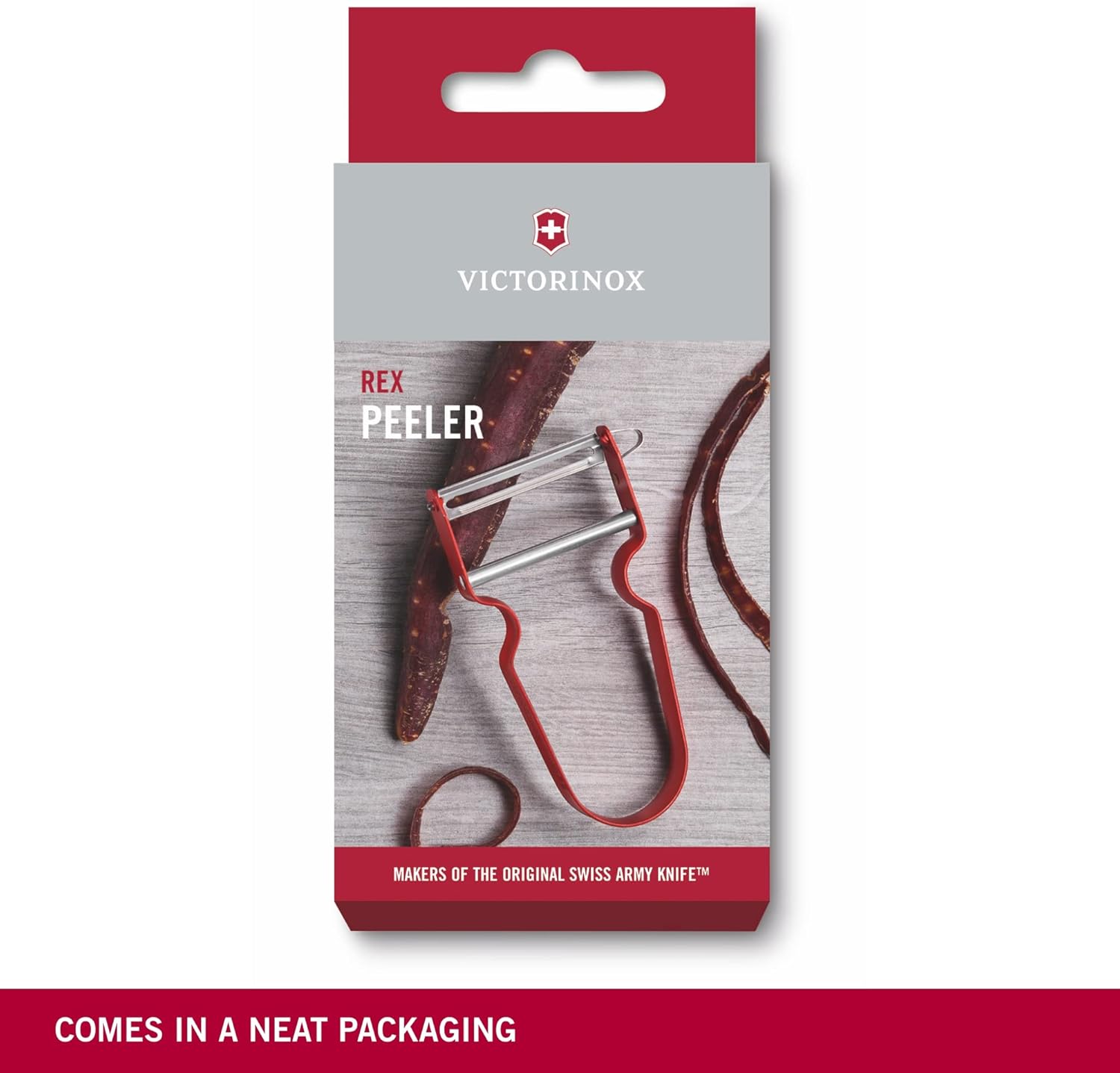 Victorinox Straight-Blade REX Red Fruit and Vegetable Peeler
