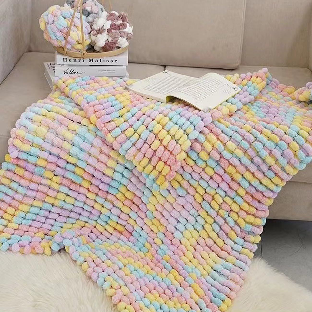 Wolle Zum Häkeln 130g/650/1300g, 25/125/250 Mete Baumwolle Zum Stricken, Kugelgarn, Handstrick Häkeln Baumwollstrickgarn Zum Hüte (10Pcs,A07)