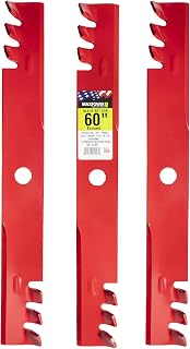 Maxpower 561143XB Commercial Mulching Blade Set for 60” Cut Exmark, Windsor, Replaces OEM No. 103-6398, 103-6393, 51-2810 and Many Others, Red