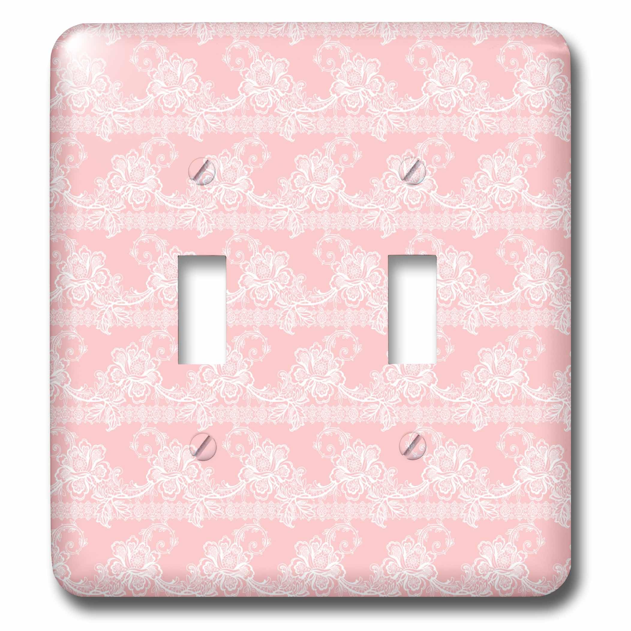 Interrupteur 3D Rose lsp_237213_2 décoration murale rose dentelle blanche salon