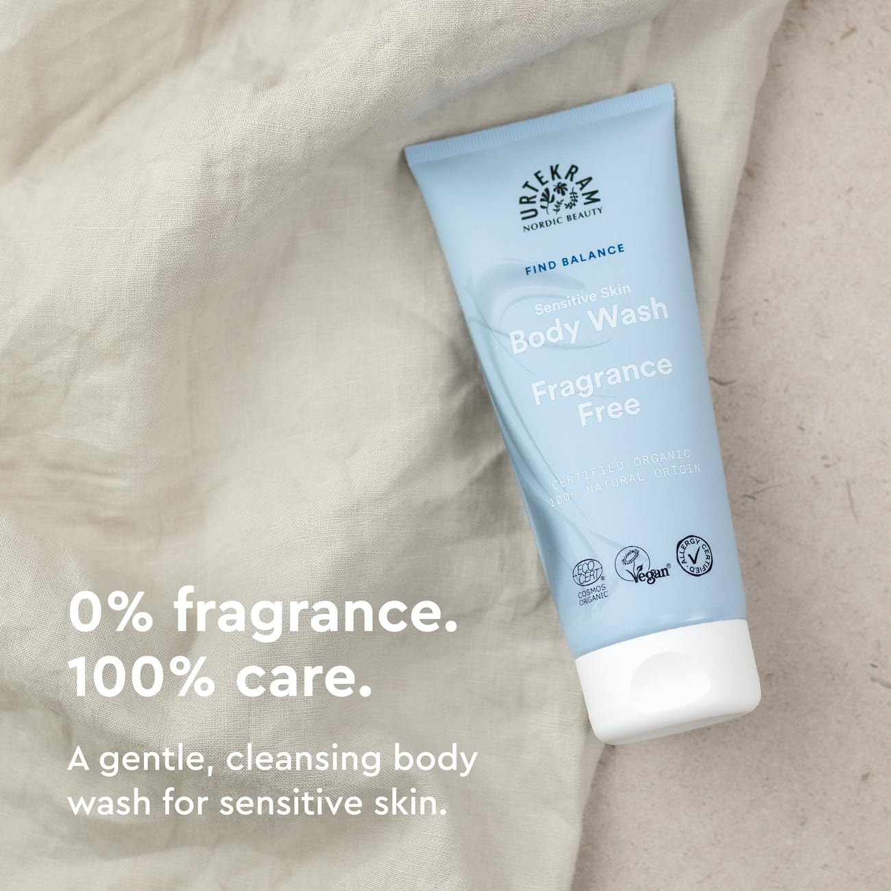 Urtekram No Perfume Shower Gel - Moisturizing Skin Cleaning Agent for All Ages & Skin Types