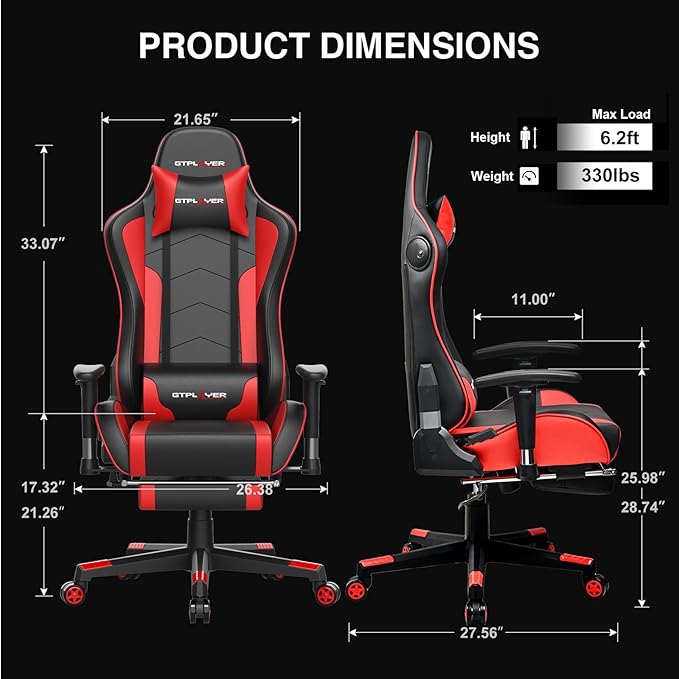 Silla Gamer Ergonómica con Reposapiés y Altavoces Bluetooth miniatura 3