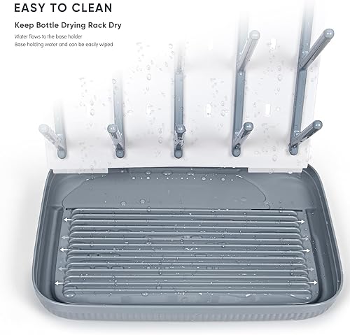 Miniatura 3 de Termichy Estante de secado de biberones soporte vertical grande para secador de botellas, estante de secado de pie que ahorra espacio para biberones