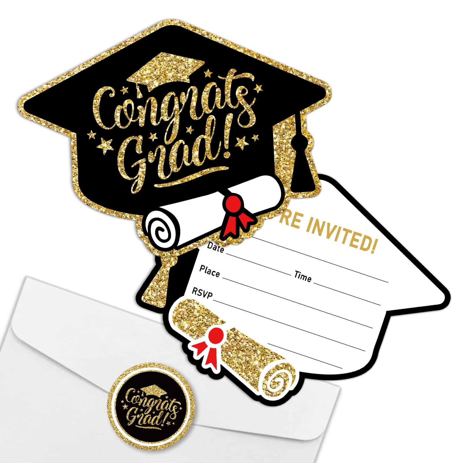 Papel Enrollado Para Invitaciones De Graduación 