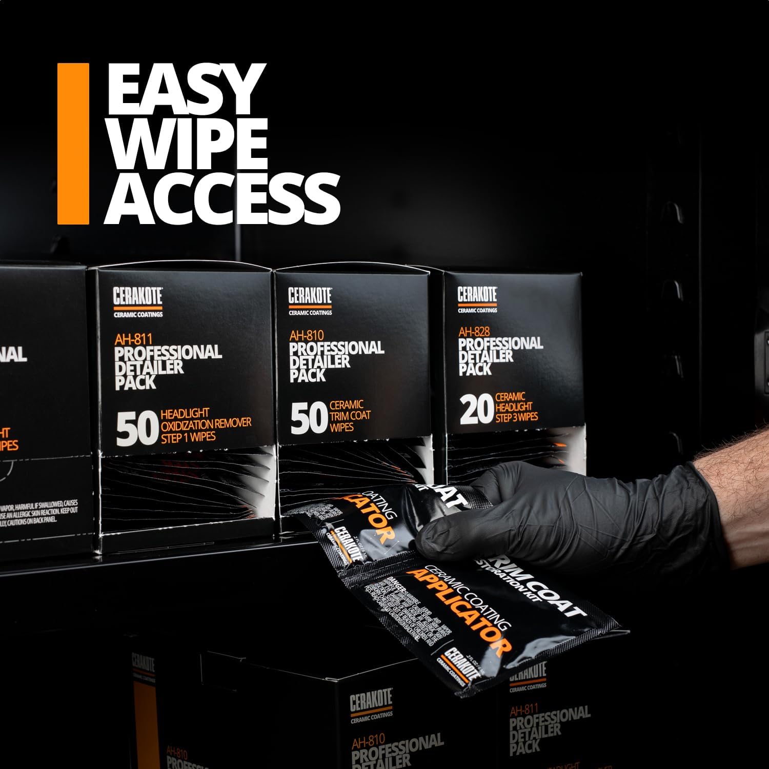 CERAKOTE® Trim Coat Pro Pack - 50 Count Trim Coat Wipes - Ceramic Coating Guaranteed Restoration to Last Over 200 Washes – A Ceramic Coating, Not a Dressing