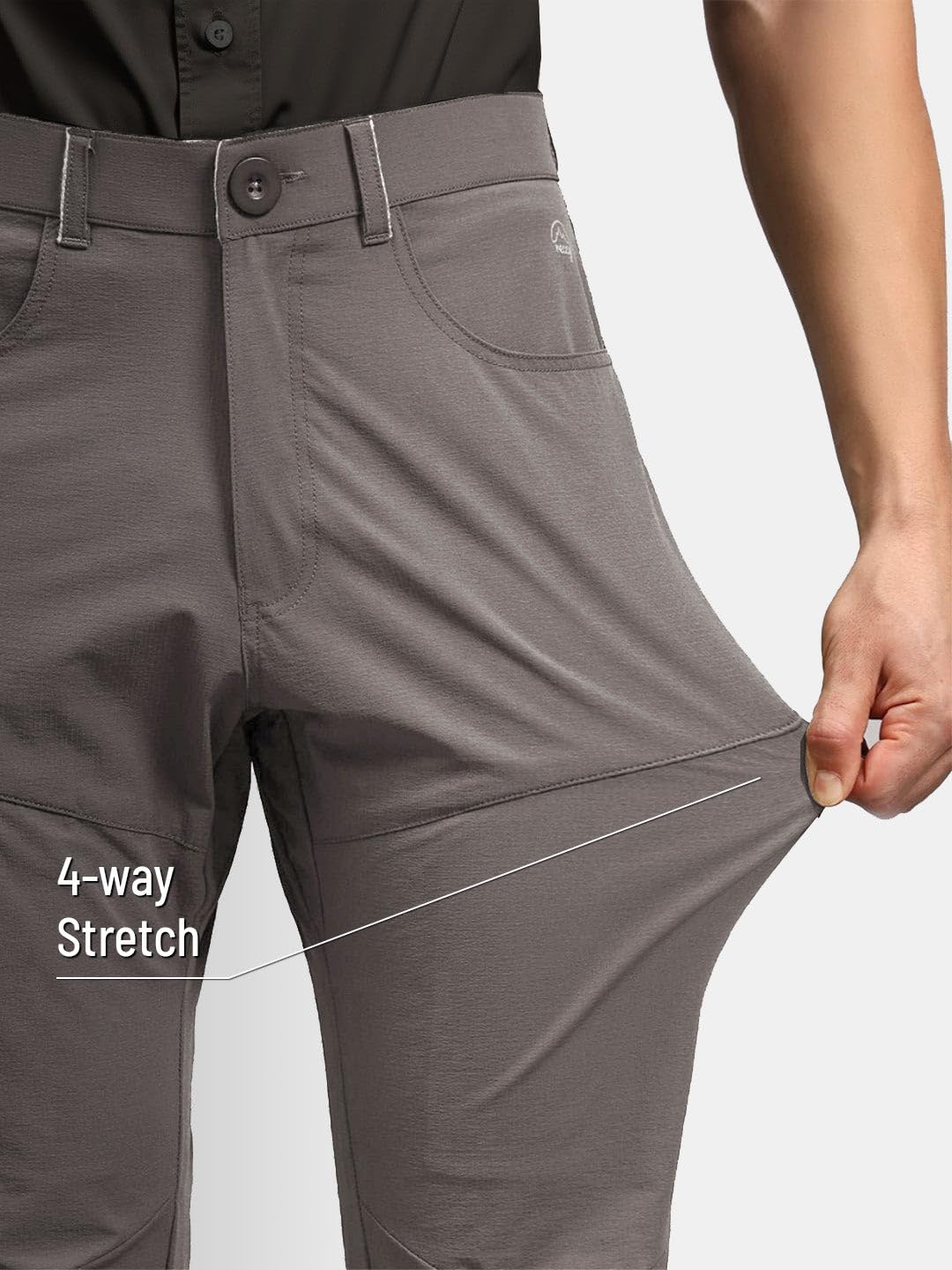 Reccy Men's Trekking Hiking Regular Fit All Weather Sun Protected Versatile Nomadic Pants (in, Alpha, M, Regular, Light Gray) 3