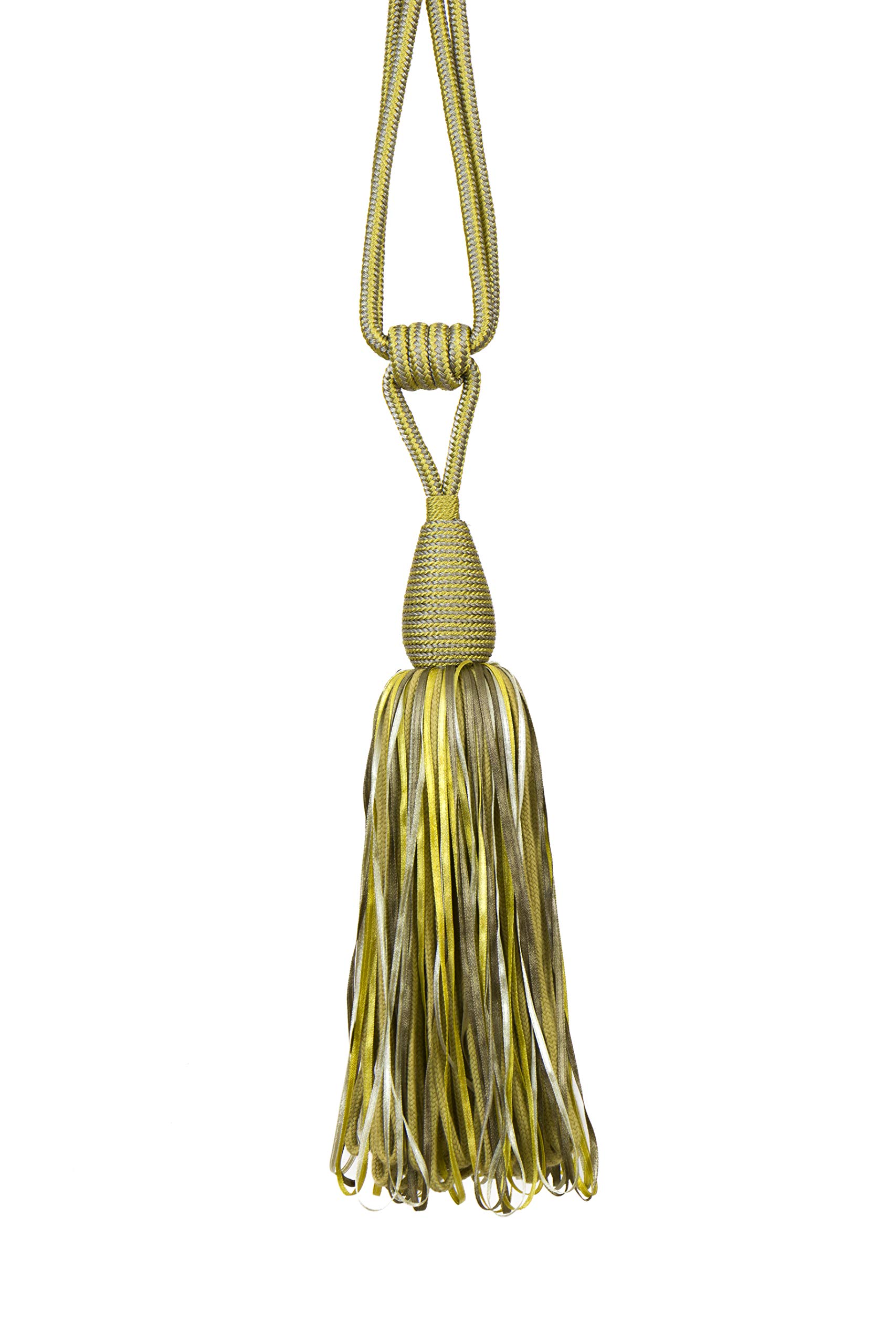 Tinker-Tailor Chartreuse Tie Backs Curtain - Calla, Tassel Curtain Rope Tieback Single (Chartreuse)