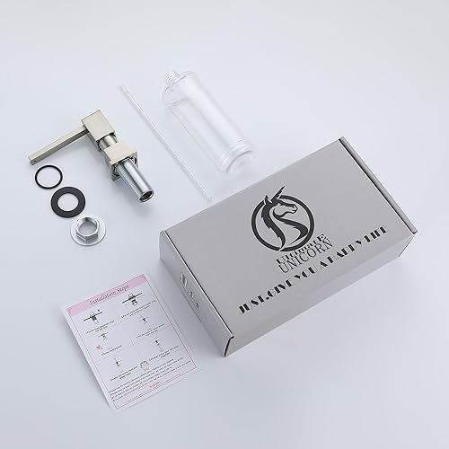 Miniatura 9 de Dispensador de jabón para fregadero de cocina de níquel cepillado, todo el latón integrado y recarga de Top Design, bomba de cobre de jabón de manos