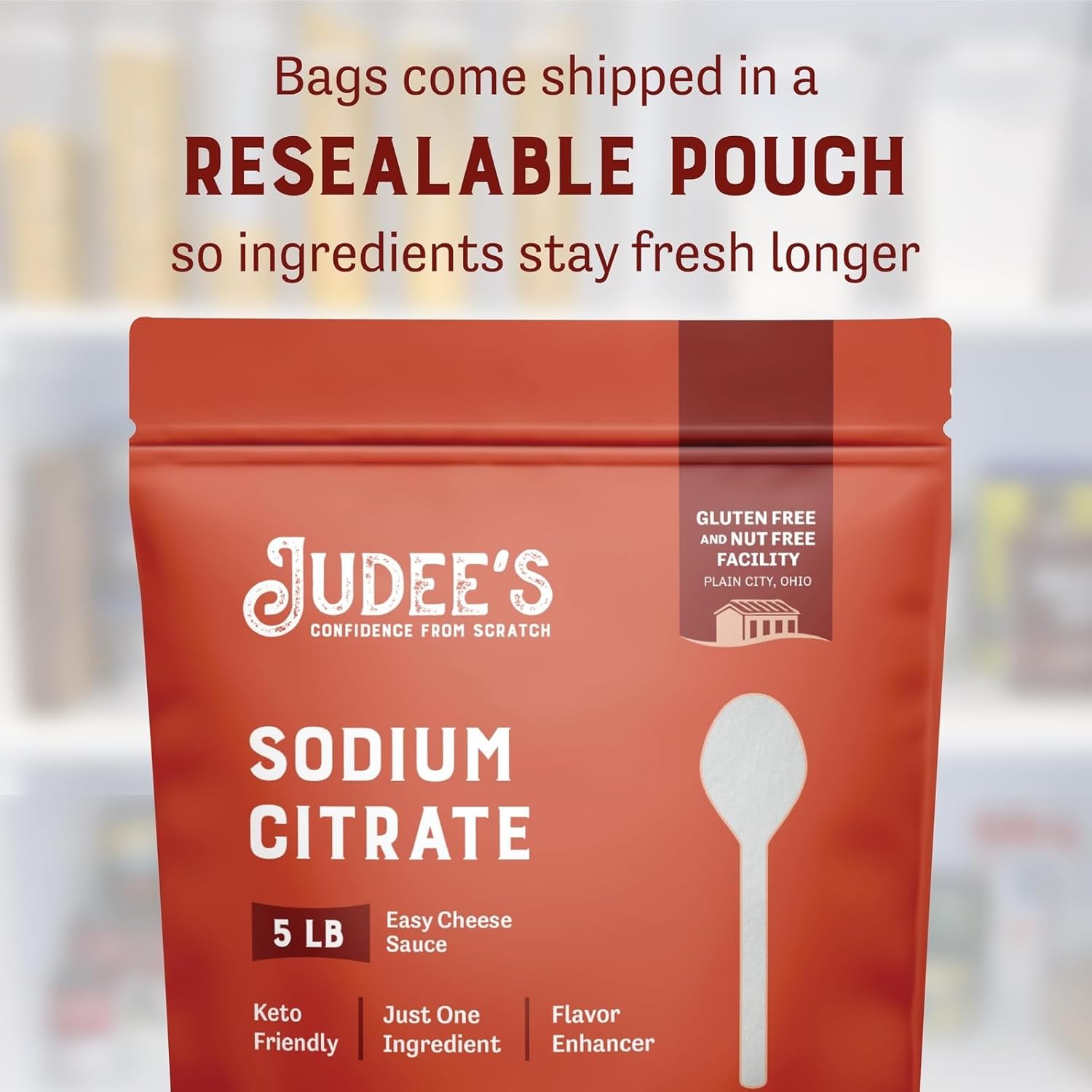 Judee's Gluten Free Sodium Citrate Powder - Keto-Friendly, Nut-Free Cheese Emulsifier - Bulk Sodium Citrate Cooking Aid - 80 Oz