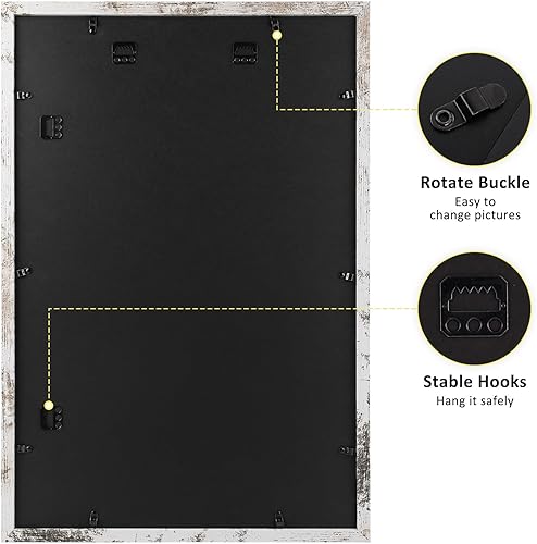 Vista 250 de Frametory, Los marcos de 16 x 20 pulgadas muestran imágenes de 11 x 14 pulgadas con paspartú o fotos de 16 x 20 pulgadas sin paspartú, vidrio Plata