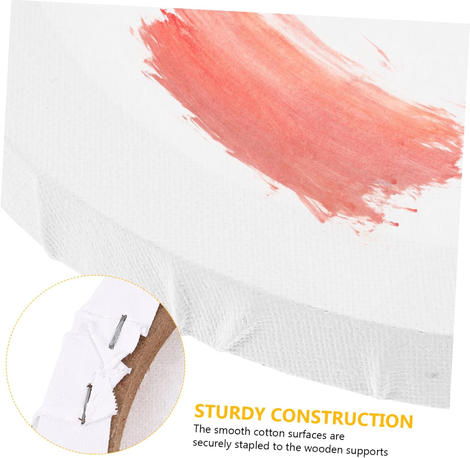 TEHAUX 3pcs Round Canvas Painting Boards Cotton Linen Art Panels for Acrylic Watercolor and Gouache for DIY Crafts and Gift Giving