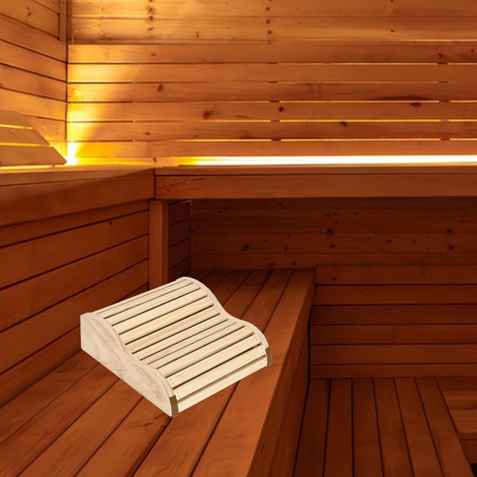 Baoblaze Poggiatesta per Sauna in Legno, Accessorio Moderno, Ergonomico E Portatile, Cuscino per Il Collo per Donne, Uomini E Amici, Ideale Come Regalo per Il