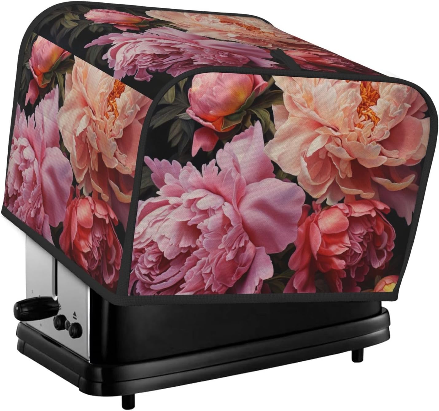 Garden Peony Print 4-Slice Toaster Cover Kitchen Appliance For Bread Home Protector Daily Usability