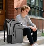 MATEIN 17 Sac à dos pour ordinateur portable de pouce, TSA Grand sac à dos pour les voyages et les affaires, imperméable Grand vol approuvé Weekender Carry-On sac avec porte-bagages pour les femmes et les hommes