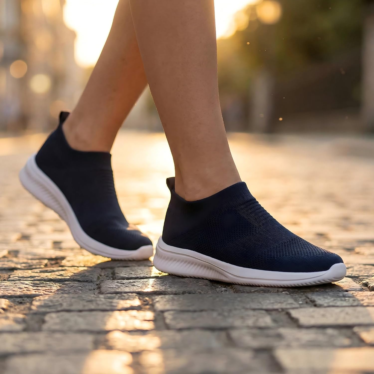 vibdiv Pull-on Shoes Women Sock Sneakers Walking Jogging Yoga Casual Lightweight Indoor Outdoor