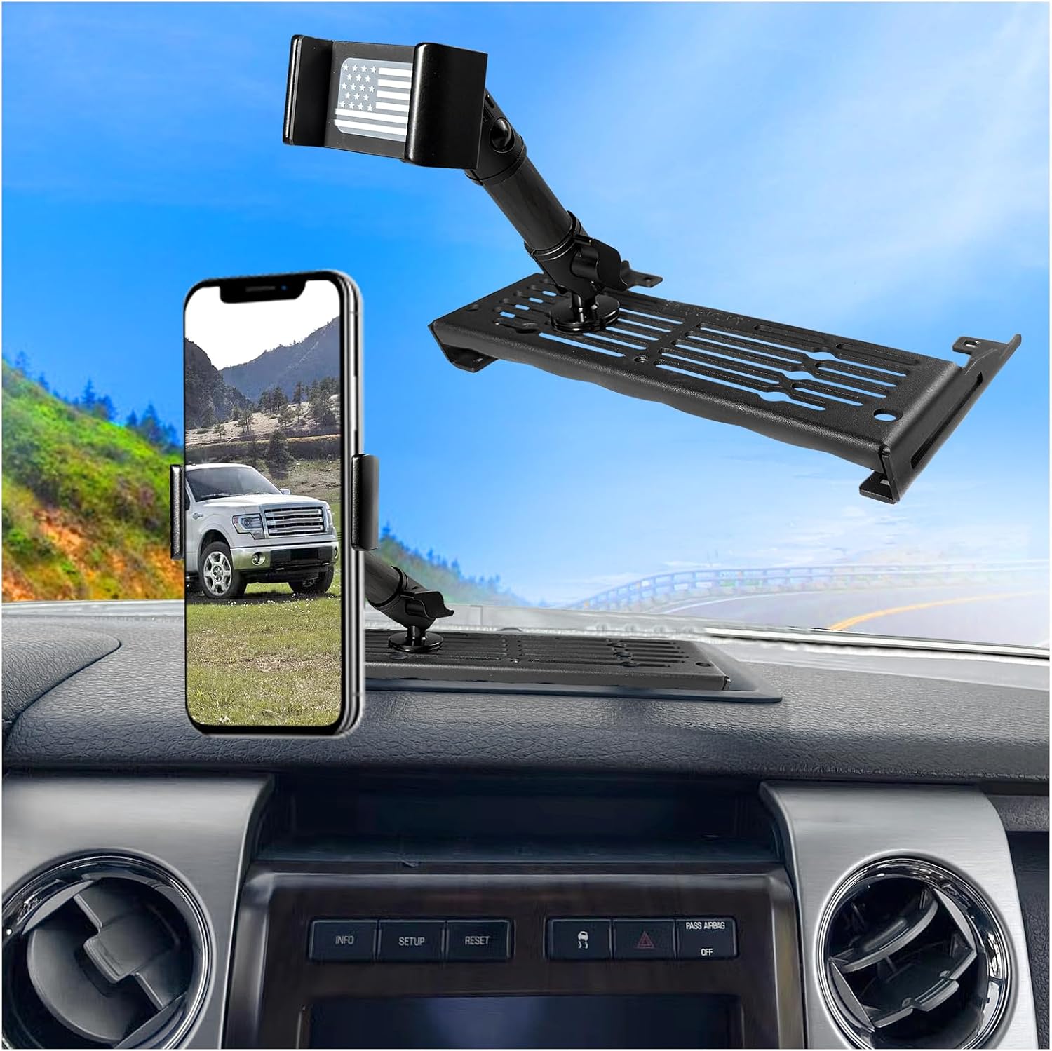 2014 F150 Phone Mount for 2009-2012 2013 2014 F 150 Metal Dash Phone Mount Cell Phone Holder 2012 F150 Dash Mount