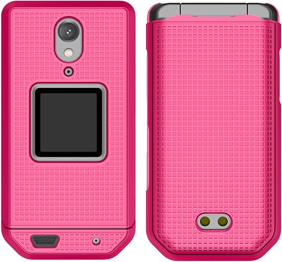 Nakedcellphone Combo for CAT S22 Flip Phone Case with Belt Clip - Hot Pink
