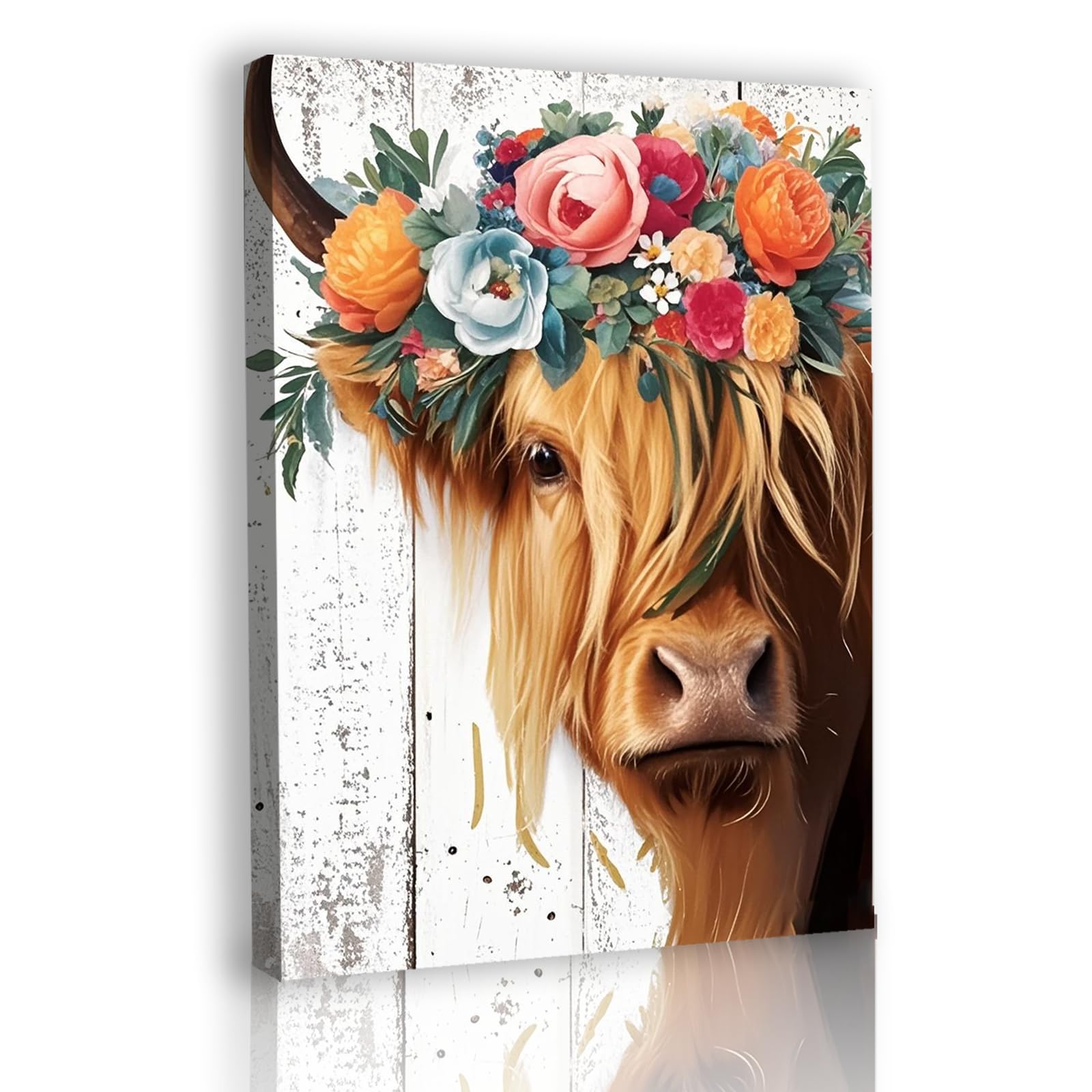 Toile murale vache et impression animale pour décoration de chambre et bureau - 7