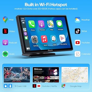 CARPURIDE 9 W901 Plus, Wireless CarPlay & Android Auto & Android 12.0