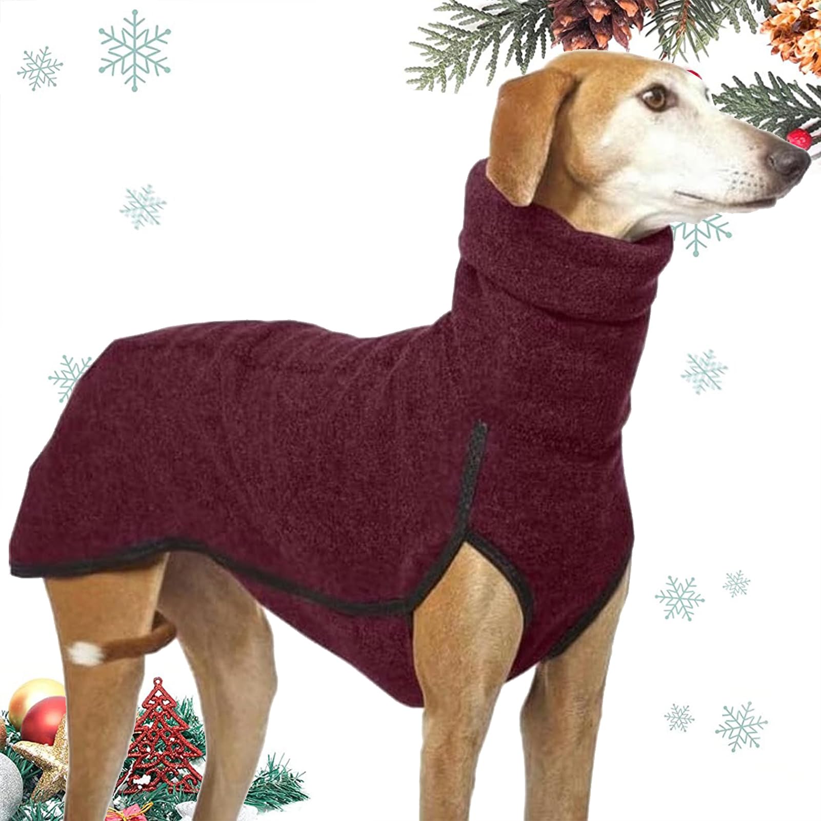 Dog Winter Jumper, Greyhounds Coat Fleece For Large Dog, Warm Italian Greyhounds Sweater Sweatshirt, Winter Whip Hound Stretch Turtleneck Shirt For Small, Medium & Large Dogs