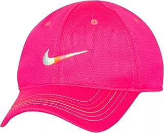 Nike Girl`s Rainbow Swoosh Hat (Hyper Pink(1A2922-A96)/White, 12-24 Months, 12_Months)