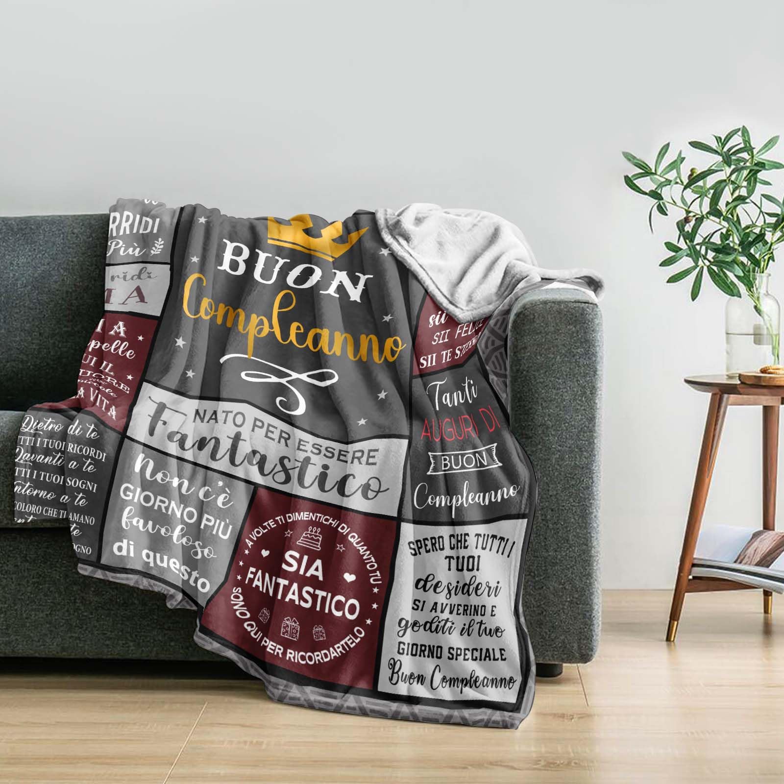 Idee Regalo Uomo Compleanno, Regali per Uomo Originali Compleanno, Regali Papa Papà Nonno Fidanzato Fratello Zio Compleanno, Regalo Compleanno Utile Coperta 150X130CM