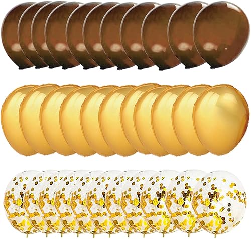 Miniatura 5 de Globos de confeti marrón dorado para el bosque oso de peluche baby shower selva safari decoración de fiesta de cumpleaños fiesta de graduación