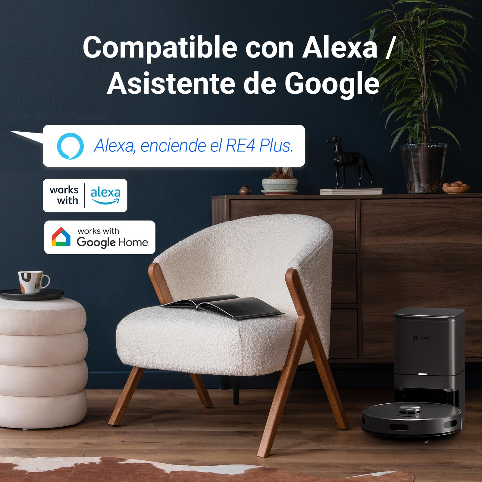EZVIZ Robot Aspirador RE4 Plus Negro