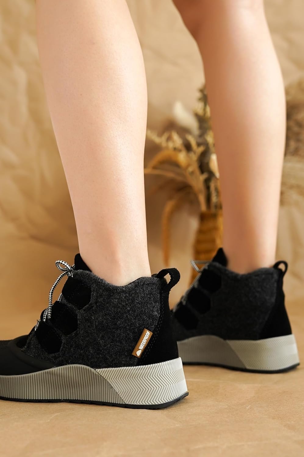 Project Cloud Waterproof Snow Boots for Women - Memory Foam Insole Non-Slip Womens Snow Boots & Winter Shoes with Shoe Lace - Lightweight Indoor Outdoor Shoes - Image 2