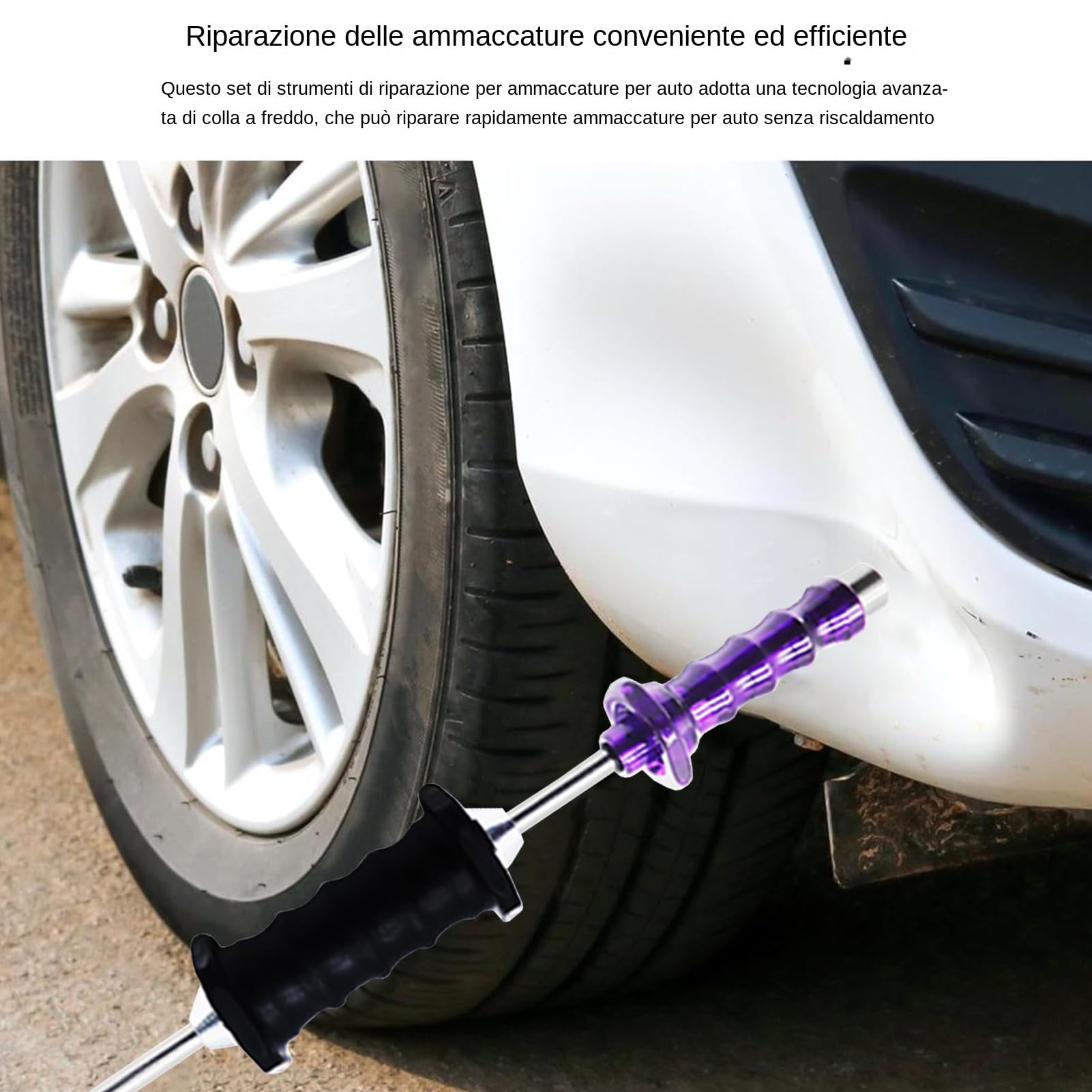 Estrattore Per Riparazione Ammaccature – Set Multifunzionale Di Linguette | Per Colla A Freddo Per Il Restauro Di Pannelli Metallici, Strumenti Professionali Per Carrozzeria Per La Correzione Della