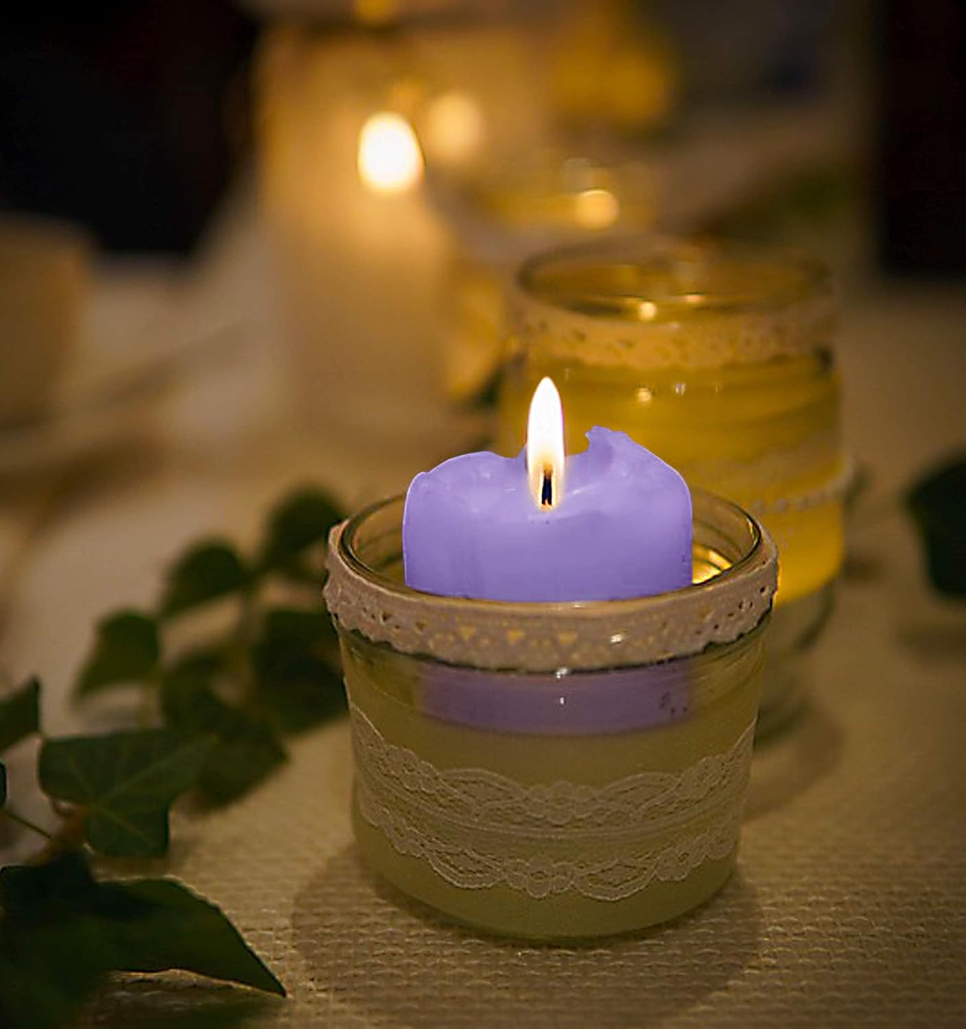 Hyoola Scented Votive Candles - Vanilla Lavender Votive Candles Scented -12 Hour Burn Time - 9 Pack - European Made - Image 5