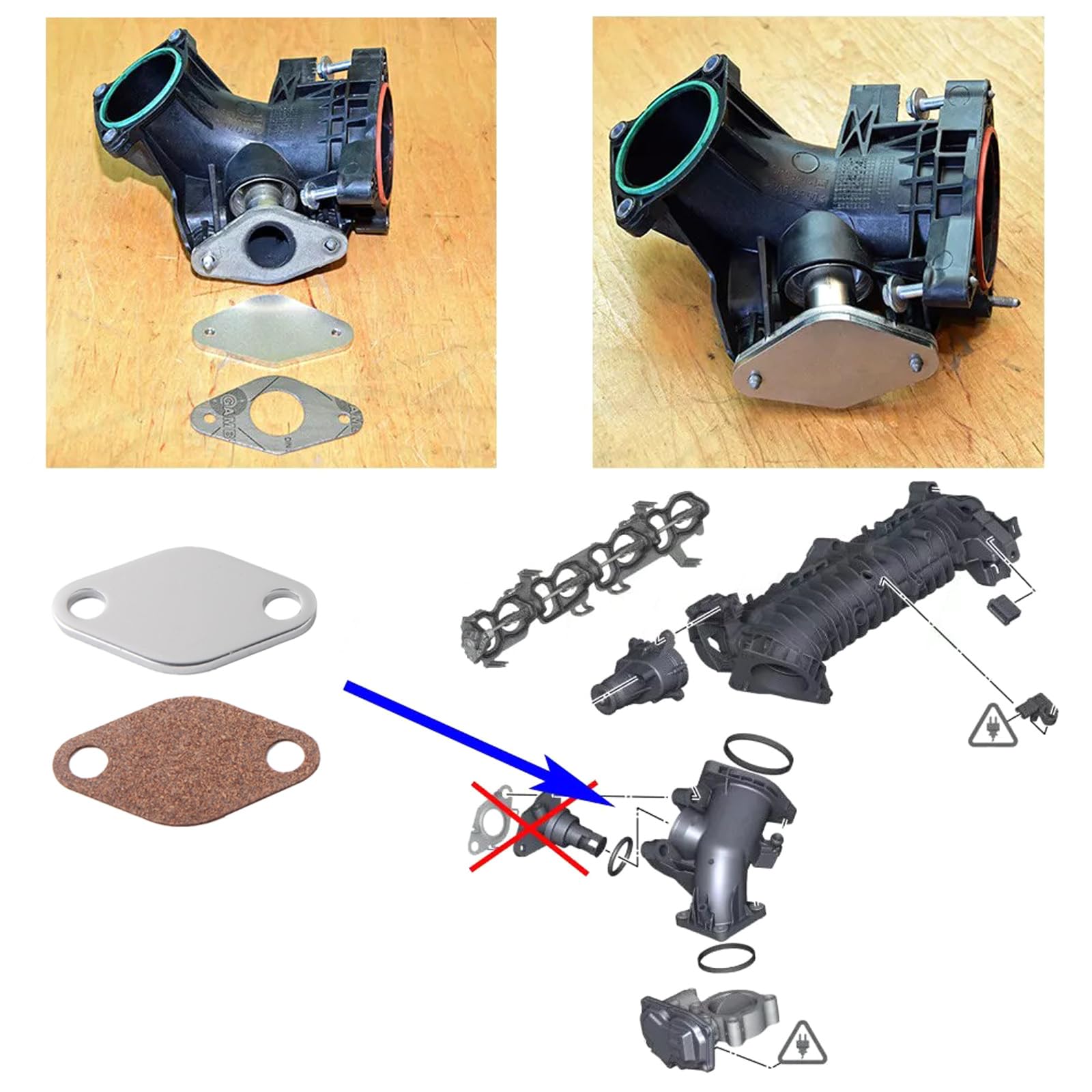 EGR Cooler Gasket Repair Replace Kit Fit for BMW N47N N47S1 2.0 D E90 91 92 F30 31