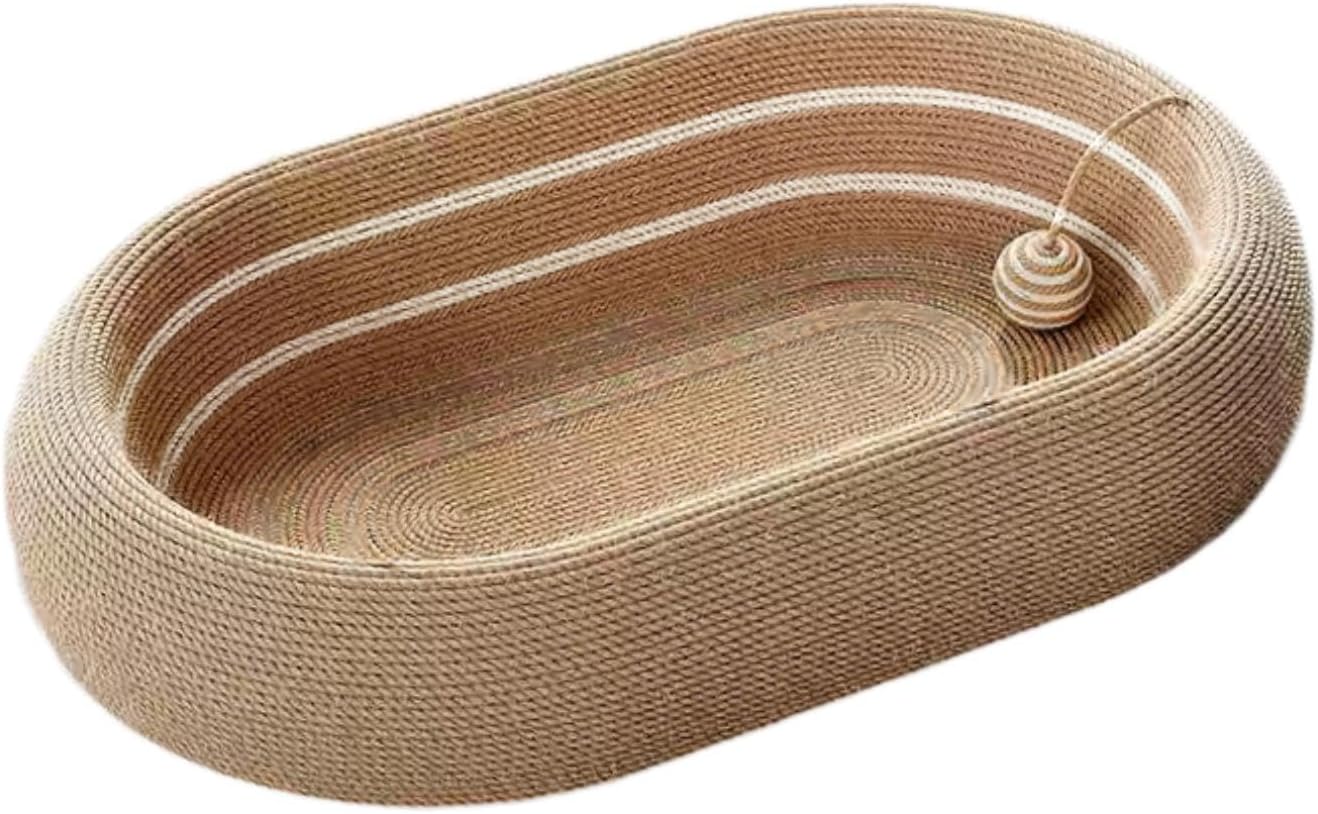 DeeRace 猫用爪とぎパッドボウル 猫用爪とぎパッド 保護 運動 遊び ソファー カーペット ソファ サイザル麻 サイザルベッド