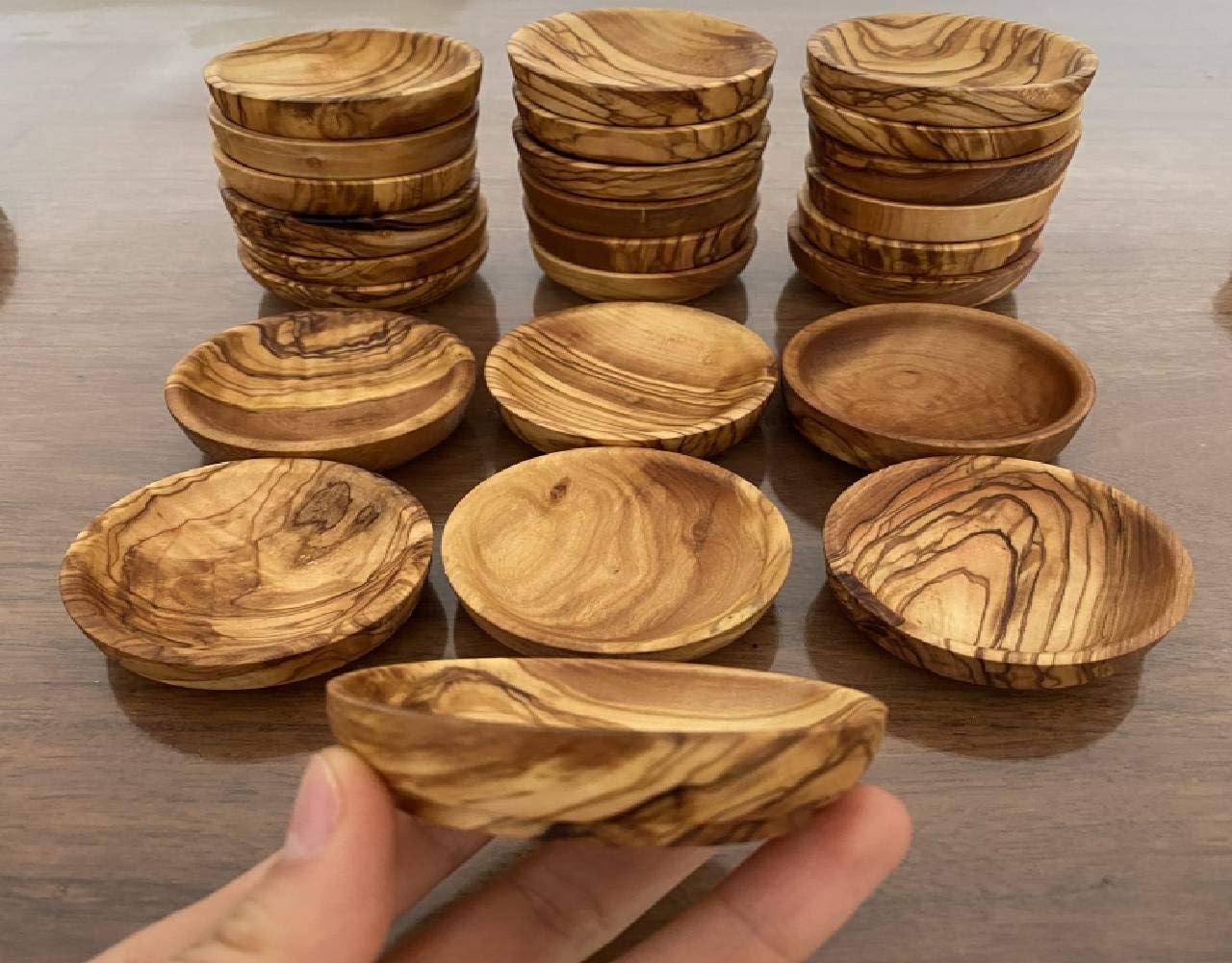 Exclusive Discount 70% Price Tubibu Olive Wood Mini Bowls Set of 6 Handmade Bowls, Handcrafted Wooden Mini Bowls