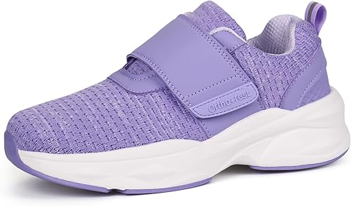 Miniatura 11 de Ortho+rest Zapatos ortopédicos para caminar con cierre ajustable, para edema, fascitis plantar, juanetes, artritis, pies hinchados