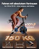MERACH Heimtrainer Fahrrad mit Magnetischem Widerstand, Leises Hometrainer Fahrrad mit Verbesserter Stoßdämpfender Luftkissensattel, Eigener App, Stabiler H-Rahmen für besseren Halt, Bis 150KG - 2