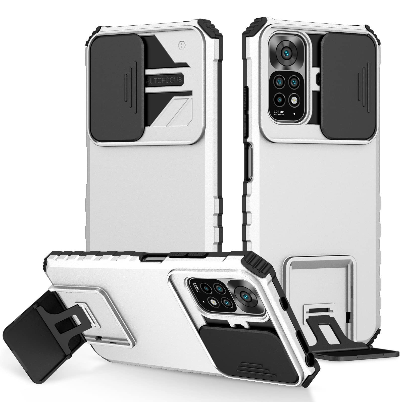 Funda para Xiaomi Redmi Note 11S 4G a prueba de golpes carcasa rígida con soporte tridimensional 7