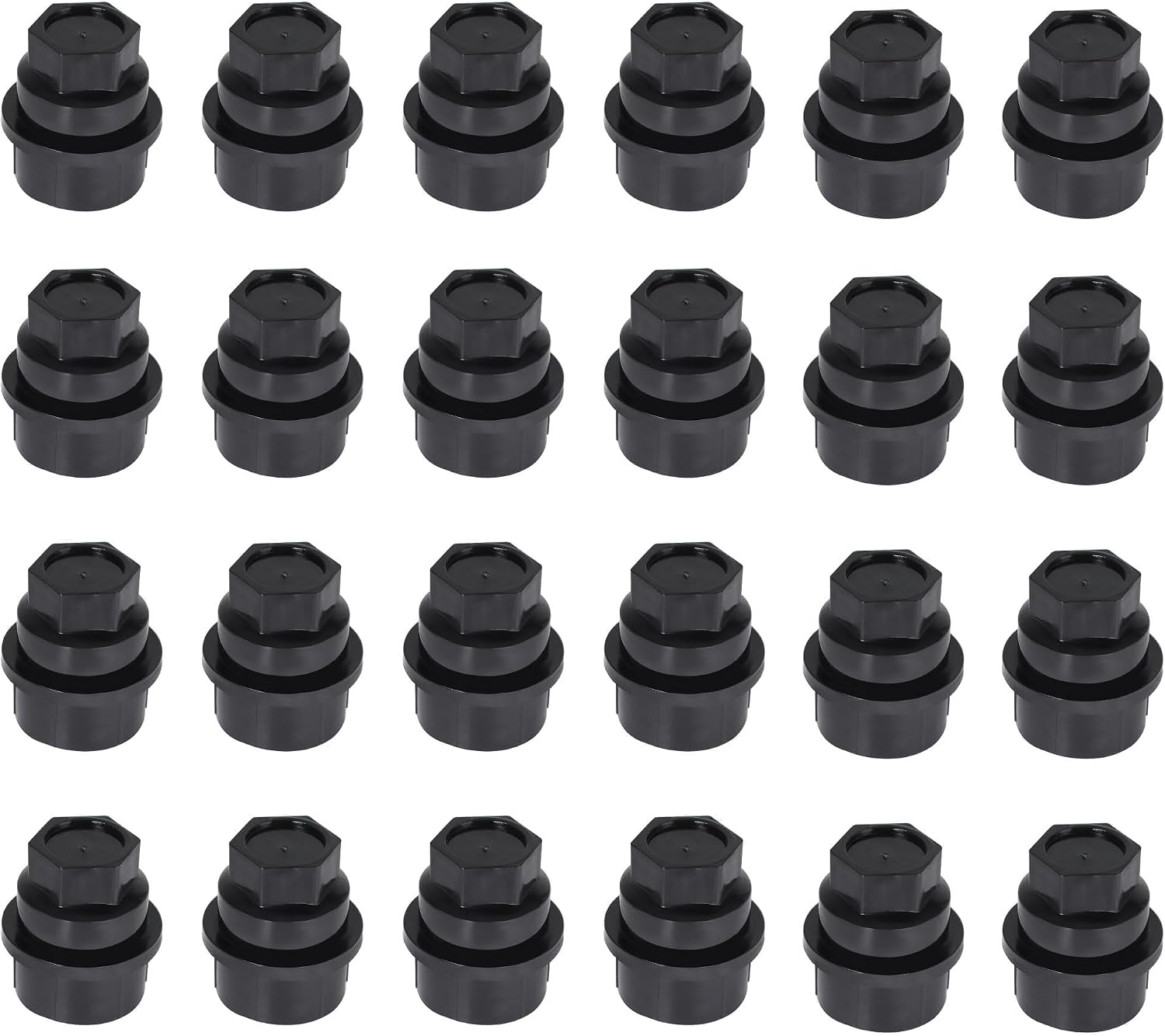 24Pcs Wheel Lug Nut Cap Covers Thread Fit for GMC for Chevy C1500 C2500 C3500 for Silverado Suburban for Cadillac Escalade M27-2.0 Hex Size 22mm Length 39.4mm Full Size 15646250 6116071 711025 99956