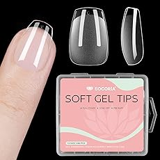Medium Coffin Nail Tips - 500Pcs 12 Sizes, Medium Coffin Gel x Nail Tips Pre-building & Pre-etched Thicker Strength Acrylic Fake Nails Full Cover Extension Nail Manicure Salon Home DIY