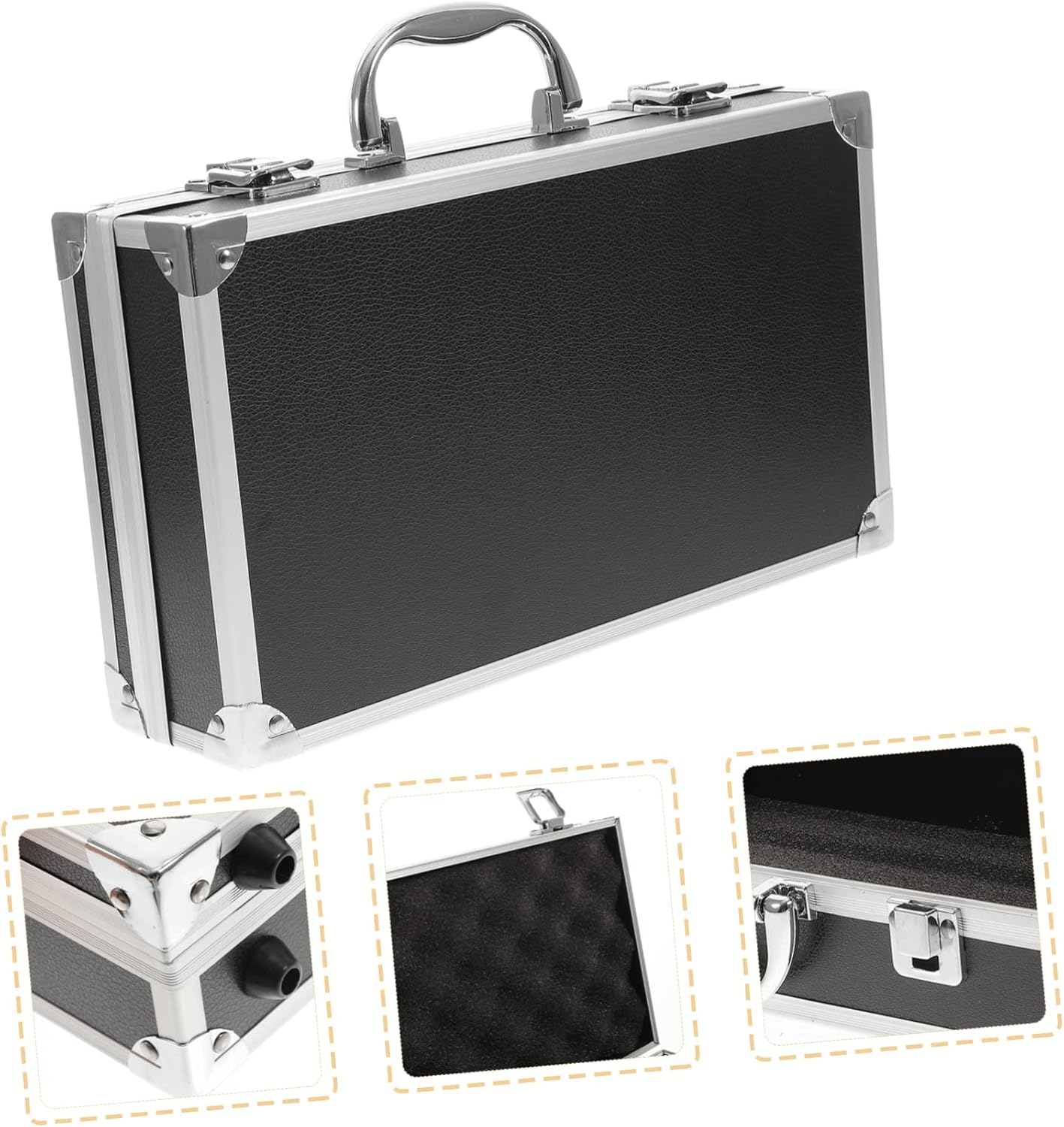 Portable Medicine Box Aluminum Alloy Toolbox Capacity Storage Case Tool Organizer