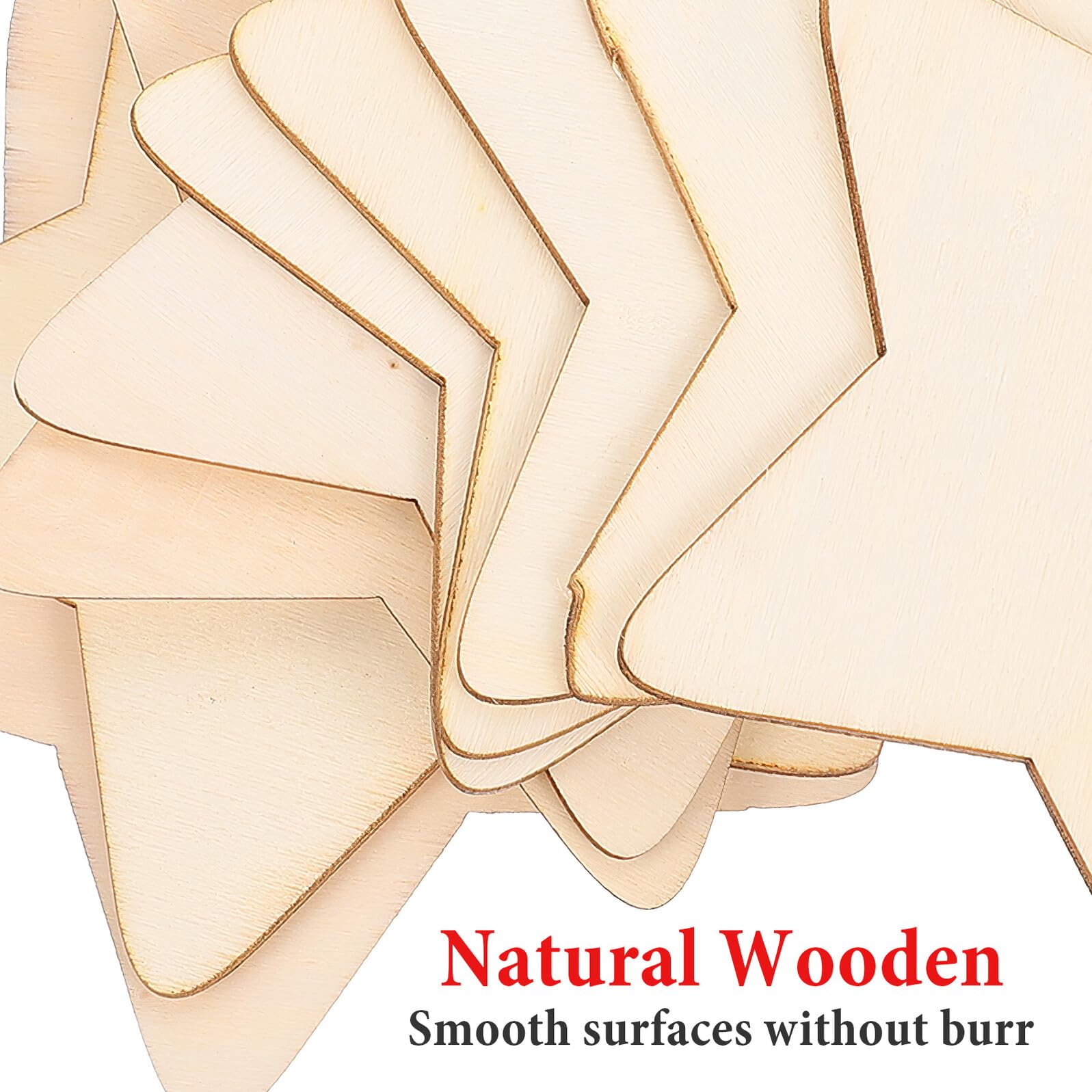 Ipetboom 50 Piezas de de Madera sin Terminar Forma de Estrella de 10 CM para Manualidades Decoración DIY y Pintura Creativa Accesorios de Madera para Proyectos Infantiles