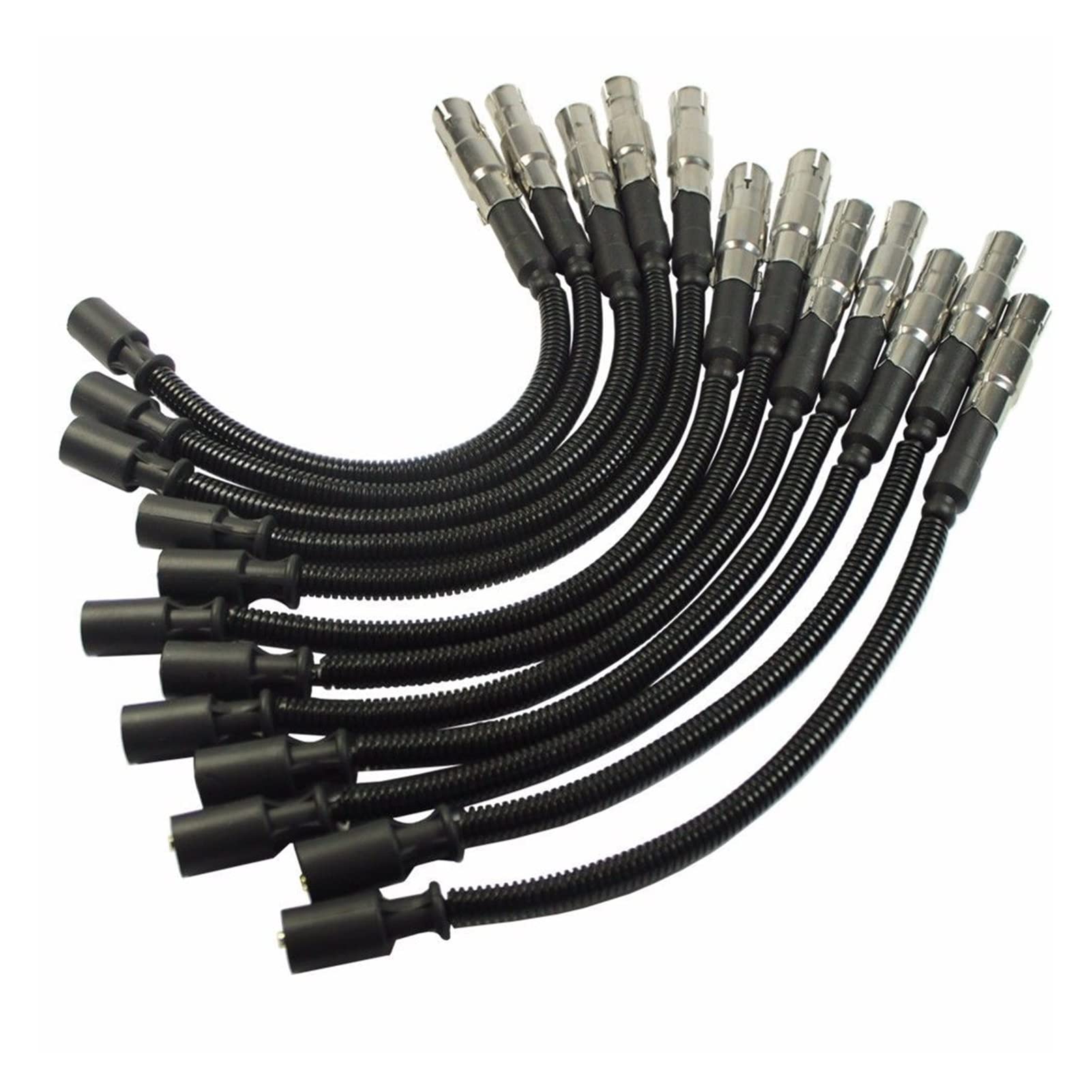 Conjunto de alambre de alambre de la bujía de 12pcs Cable de encendido compatible for Mercedes compatible for la clase E e E-Class Benz Ml SLK 320 350 DXY88 1121500218 Kit de cable de encen